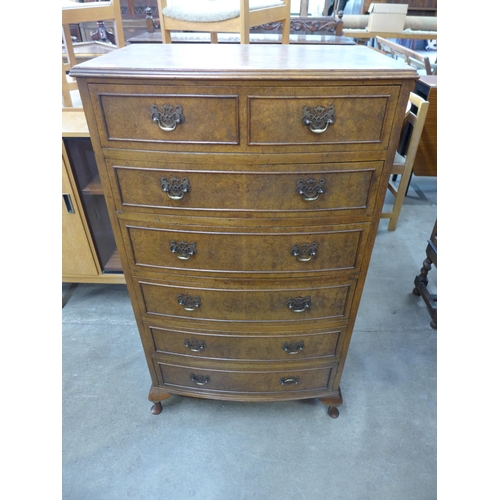 118 - A George I style burr walnut chest of drawers