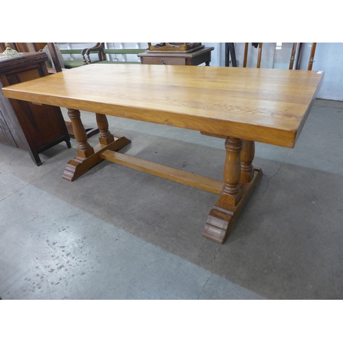 121 - A French oak refectory table