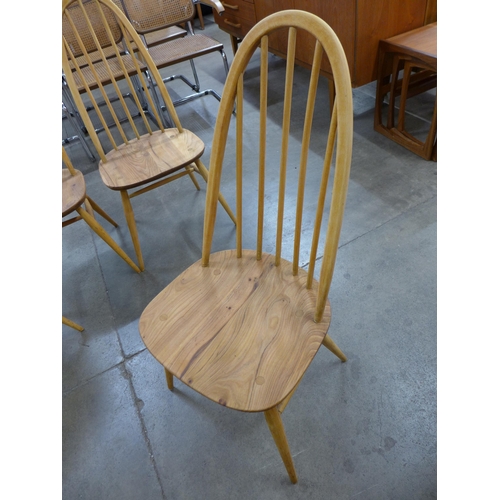 14 - A set of four Ercol elm and beech Quaker chairs