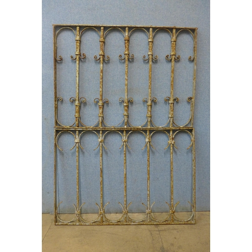 221 - A pair of French painted wrought iron gates