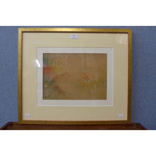 263 - Georges Gobeau (1876-1958), landscape, watercolour, framed