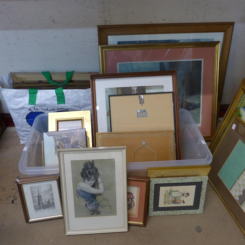 273 - A large quantity of assorted watercolours and prints