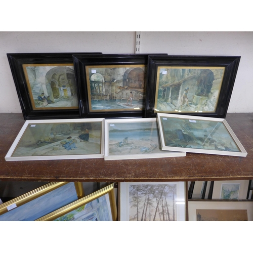 280 - Six William Russell Flint prints, all framed