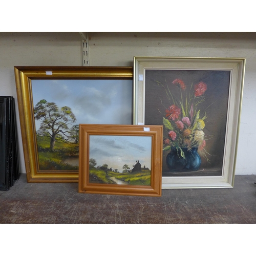 281 - Digby Page, three oil paintings, framed