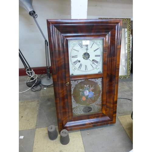 301 - A 19th Century American mahogany wall clock