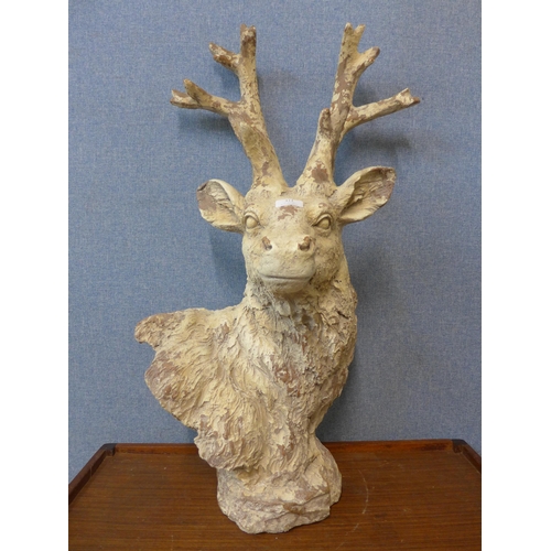 311 - A terracotta bust of a stag