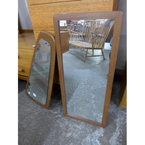 74 - Two teak framed mirrors