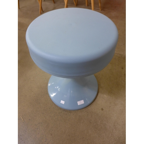 75 - A West German blue Perspex stool