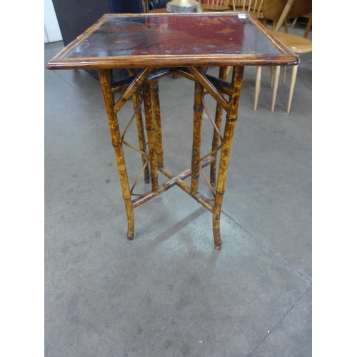 82 - A Victorian Aesthetic Movement bamboo occasional table