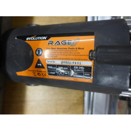 2015 - An Evolution Rage 4 power saw 240v (G062U-0631) in case - W