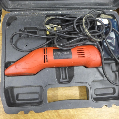 2024 - A Black & Decker (KX2000k) Electric blow torch and Parkside electric chisel (P-PEC200)