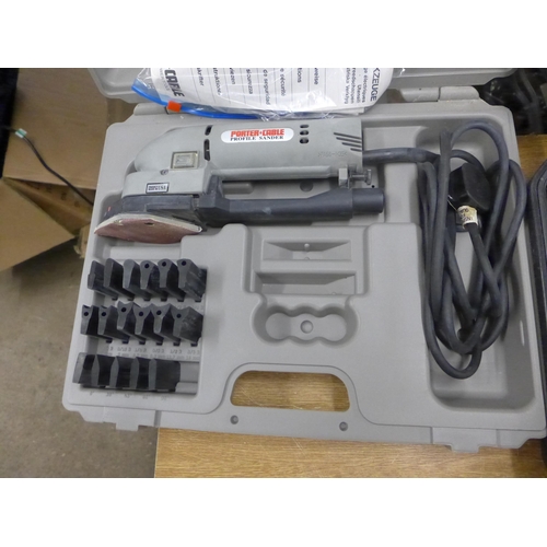 2026 - A Pro Performance router with accessories, Porter and Cable profile sander (PPCCM 700 RTC)