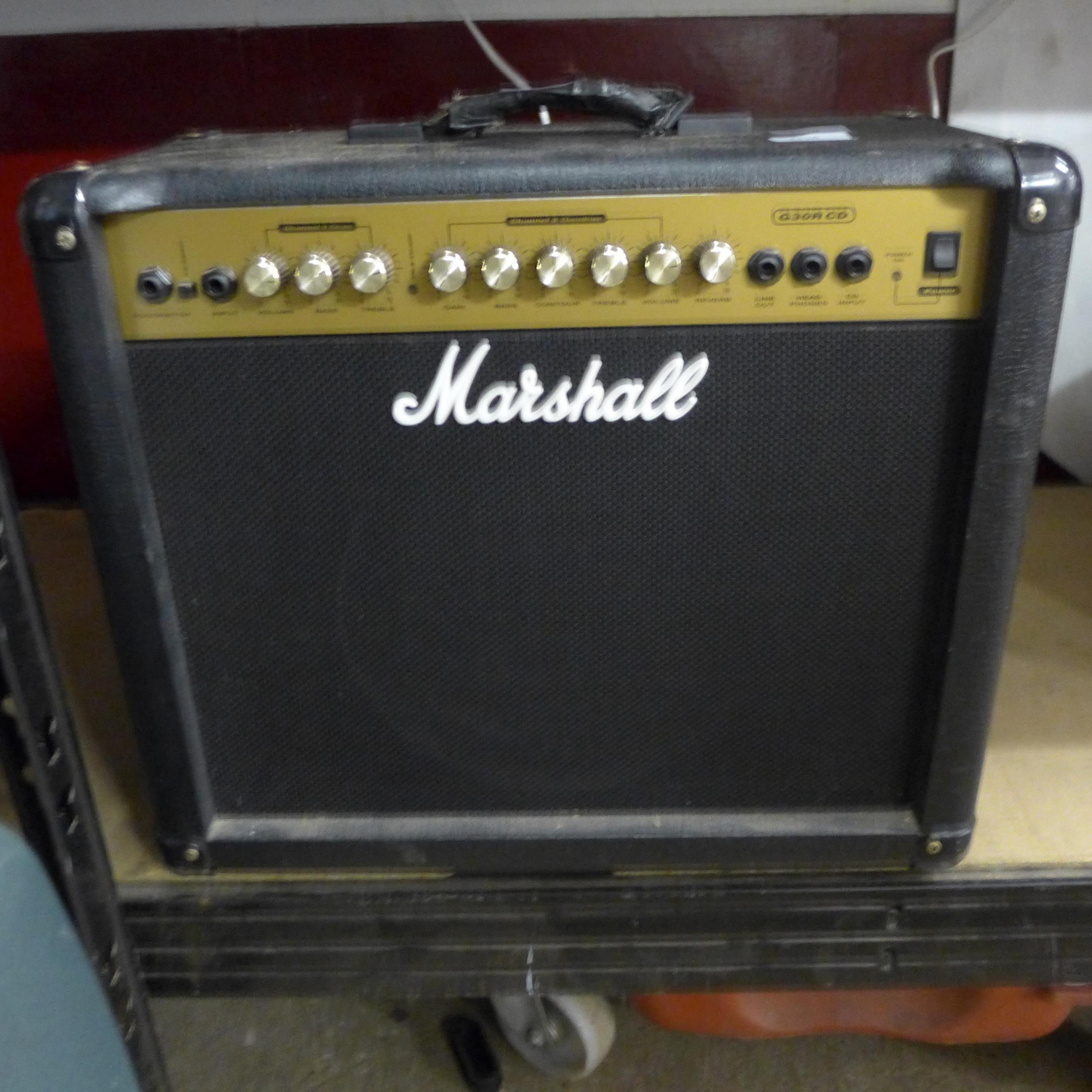 A Marshall guitar amp (model G30RCD)