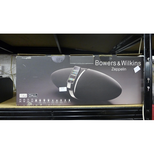 2179 - A Bowers & Wilkins Zeppelin speaker in box