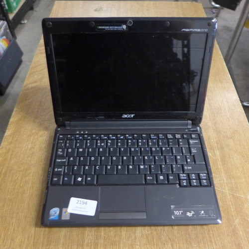 2194 - An Acer miniature notebook laptop