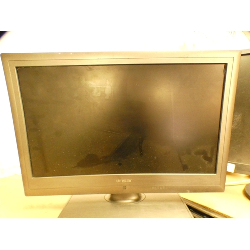 2198 - A computer monitor and Linsar TV