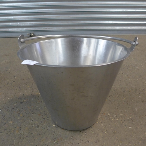 2273 - Two stainless steel buckets