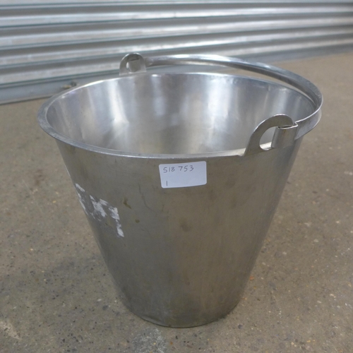 2273 - Two stainless steel buckets