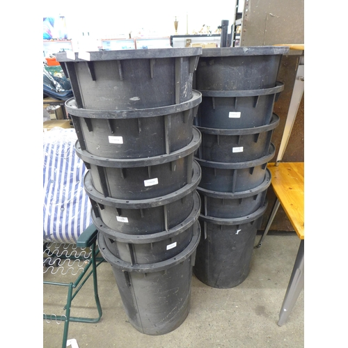 2310 - 12 large plastic buckets - ideal as large planters