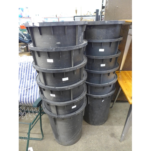 2311 - 12 large plastic buckets - ideal as large planters