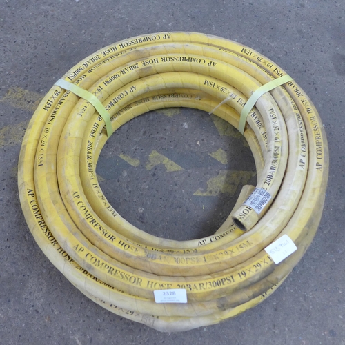 2328 - Approx. 15m coil of Wilcomatic compressed hose, 20 bar 300psi