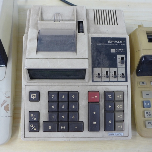 2332 - 4 Vintage electric calculators