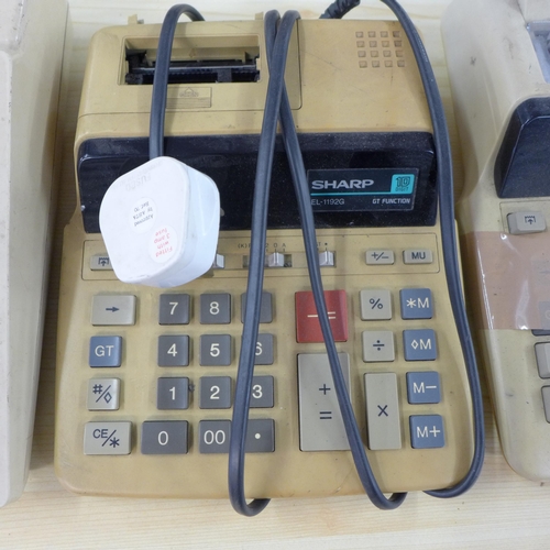 2332 - 4 Vintage electric calculators