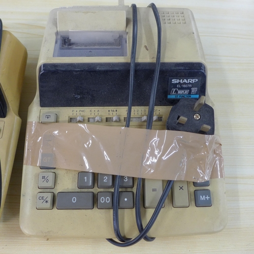 2332 - 4 Vintage electric calculators