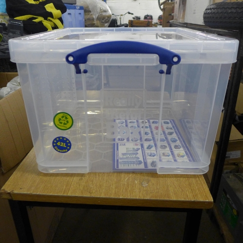 2401 - 3 Really Useful storage boxes (1 x 84l, 1 x 64l and 1 x 42l)