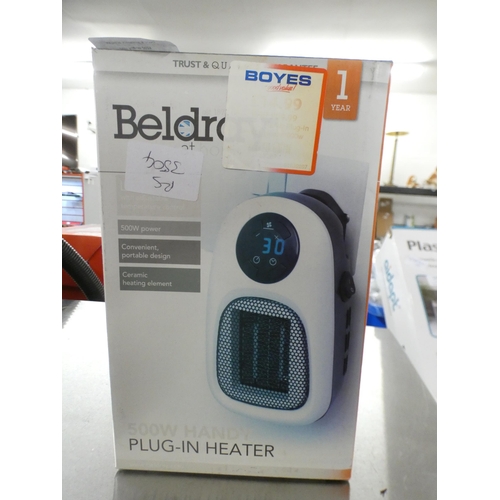 2427 - A Beldray plug in 500W heater