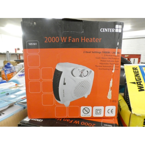 2475 - 3 Center 2000w fan heaters in boxes