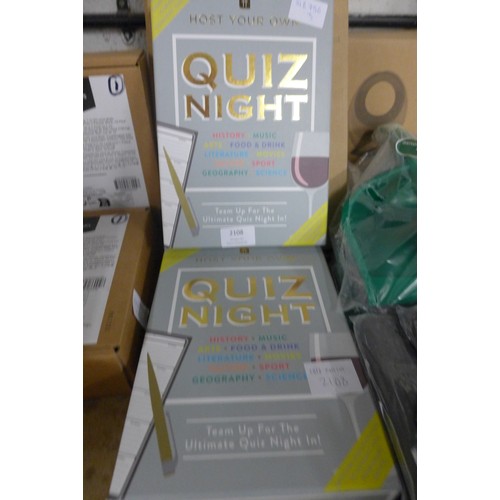 2108 - 2 Host Your Own Quiz Night game sets - sealed