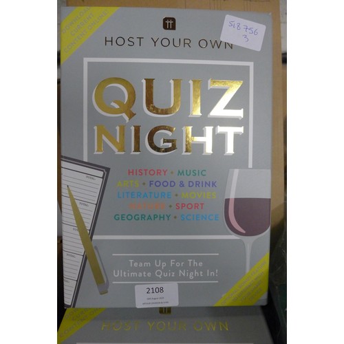 2108 - 2 Host Your Own Quiz Night game sets - sealed