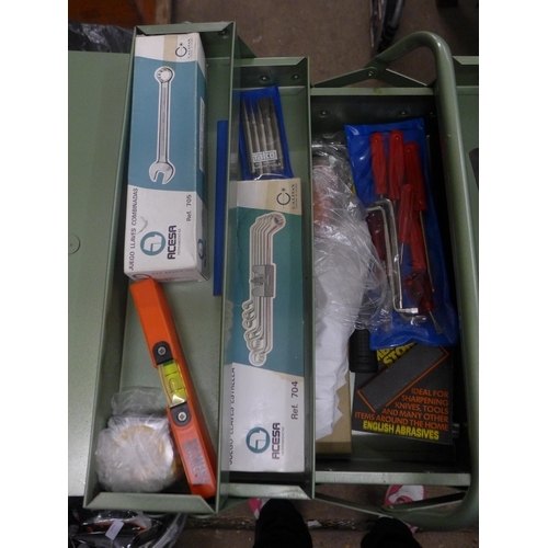 2031 - A Chapman tool box with quantity of unused tools including spanners, pliers, screwdrivers and more