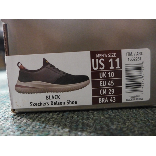 3012 - Men's black Skechers trainers - UK size 10 * this lot is subject to VAT