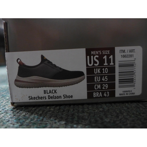 3013 - Men's black Skechers trainers - UK size 10 * this lot is subject to VAT