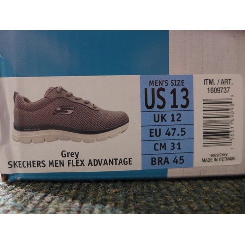 3019 - Men's grey Skechers trainers - UK size 12 * this lot is subject to VAT