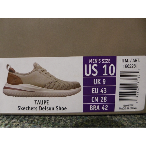 3022 - Men's taupe Skechers trainers - UK size 9 * this lot is subject to VAT