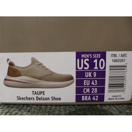 3023 - Men's taupe Skechers trainers - UK size 9 * this lot is subject to VAT