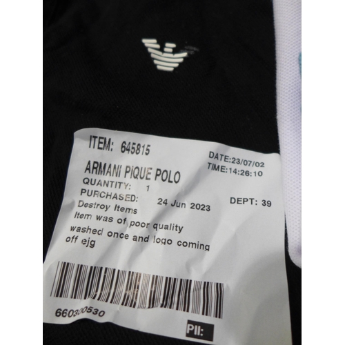 3027 - Quantity of Men's branded polo T-shirts incl: The Crew Clothing Company, Emporio Armani and Jack Wil... 