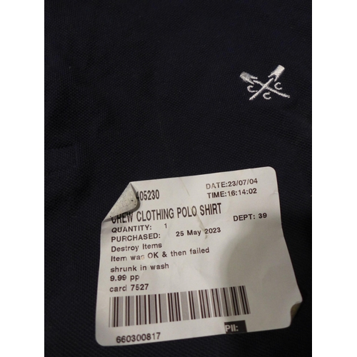 3027 - Quantity of Men's branded polo T-shirts incl: The Crew Clothing Company, Emporio Armani and Jack Wil... 