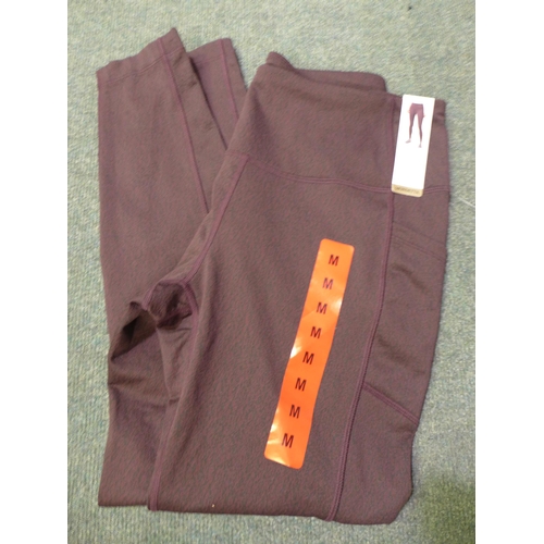 Quantity of Women's Maroon Mondetta Leggings, mainly size: M * this lot is  subject to VAT