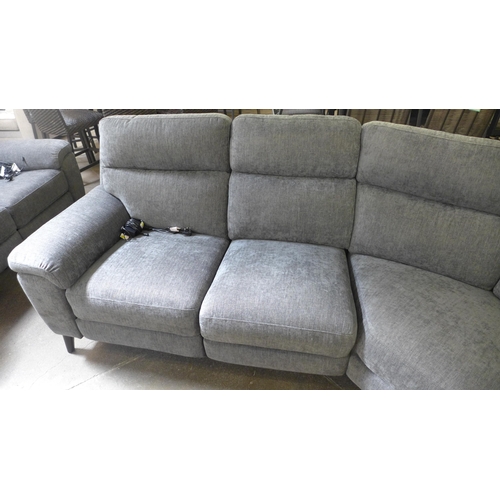 1457 - Grace charcoal fabric corner power recliner, original RRP £1416.66 + VAT (4178-28) *This lot is subj... 