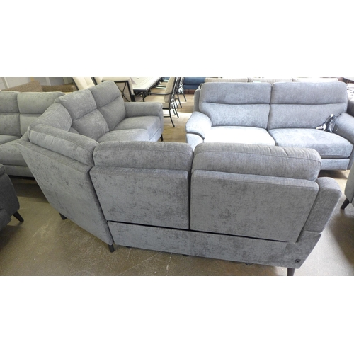 1457 - Grace charcoal fabric corner power recliner, original RRP £1416.66 + VAT (4178-28) *This lot is subj... 