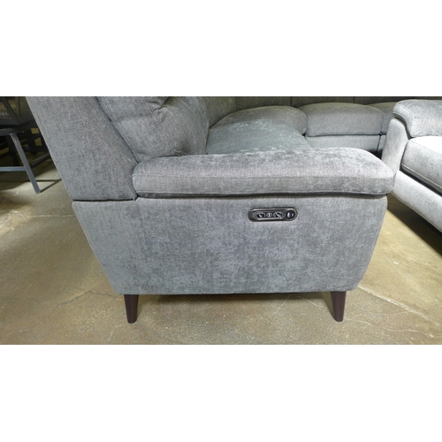 1457 - Grace charcoal fabric corner power recliner, original RRP £1416.66 + VAT (4178-28) *This lot is subj... 