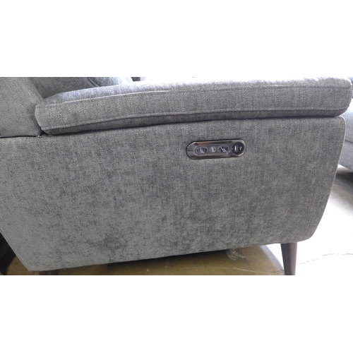 1458 - Grace charcoal fabric large 2 seater recliner, original RRP £874.99 + VAT (4178-4) *This lot is subj... 