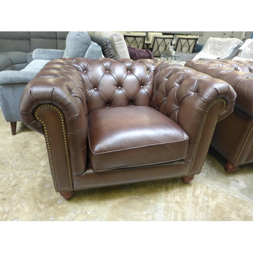 1484 - New Allington brown leather chair, original RRP £958.33 + VAT (4178-19) *This lot is subject to Vat