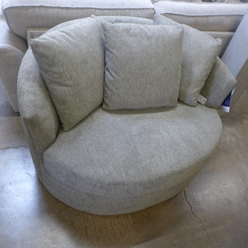 1506 - Light grey fabric swivel Chair, original RRP £441.66 + VAT (4178-11) *This lot is subject to Vat