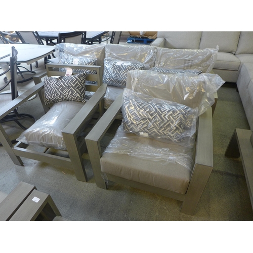 1540 - Atleisure Brookview 6 piece Patio Set, original RRP £2249.99 + VAT - missing cushion, some frame dam... 