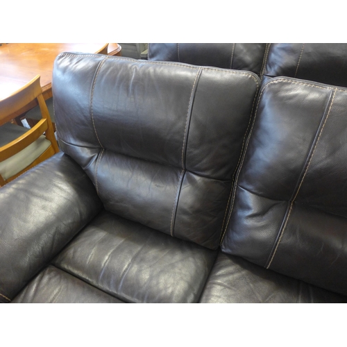 1552 - Tomlin power leather loveseat, original RRP £666.66 + VAT - worn (4178-10) *This lot is subject to V... 